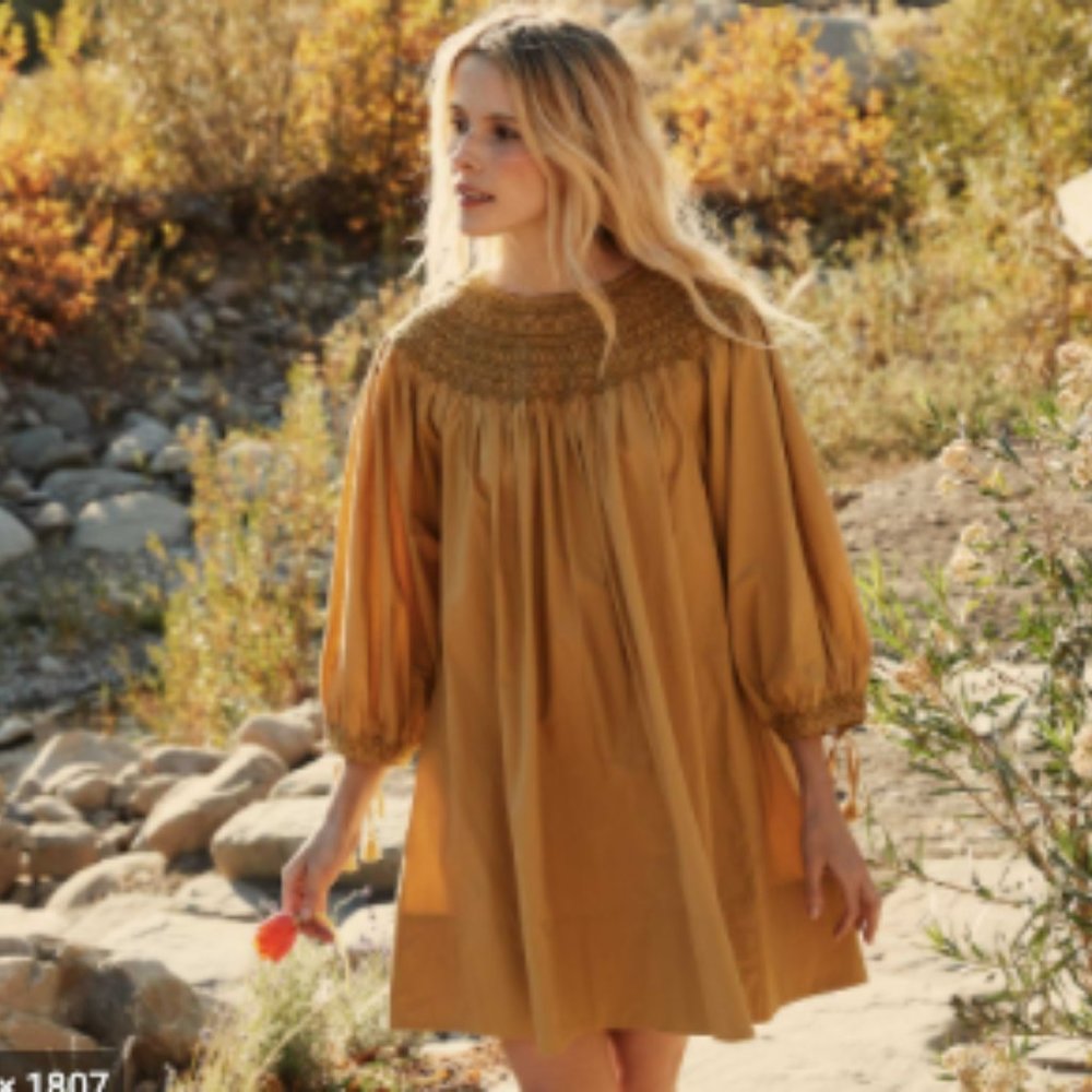 Doen Theda Dress in Wheat NWT